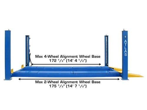 Atlas 412A Four Post Alignment Lift + RJ6BK Rolling Jacks Combo