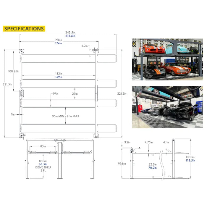BendPak PL-12000DPS Double Parking Lift
