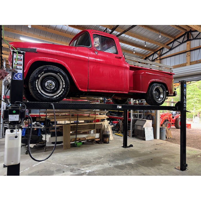 Atlas Garage Pro 8000EXT Four Post Lift + RJ35 Sliding Jacks Combo
