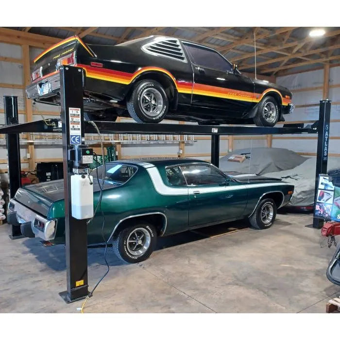 Atlas Garage Pro 9000 Four Post Lift + RJ35 Sliding Jacks Combo