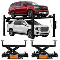 Atlas Garage Pro 9000 Four Post Lift + RJ6BK Rolling Jacks Combo