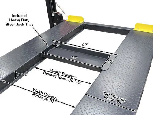 Atlas 408SL Premium Portable Four Post Lift + RJ35 Sliding Jacks Combo