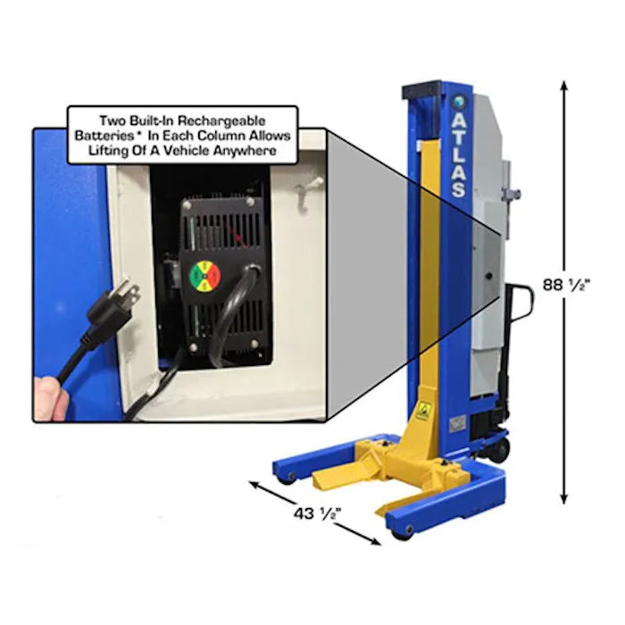 Atlas ML-6045BC Wired Mobile Column Lifts Set of 6