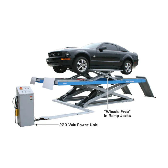 Atlas 12AWFSL Wheels Free Scissor Alignment Lift