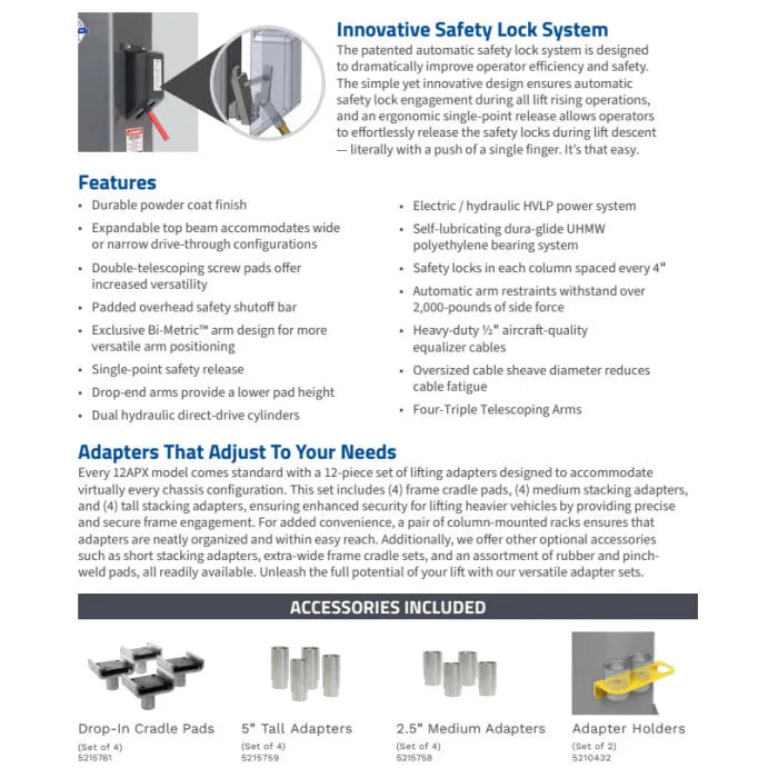 BendPak 12APX Clearfloor High-Rise Two Post Lift