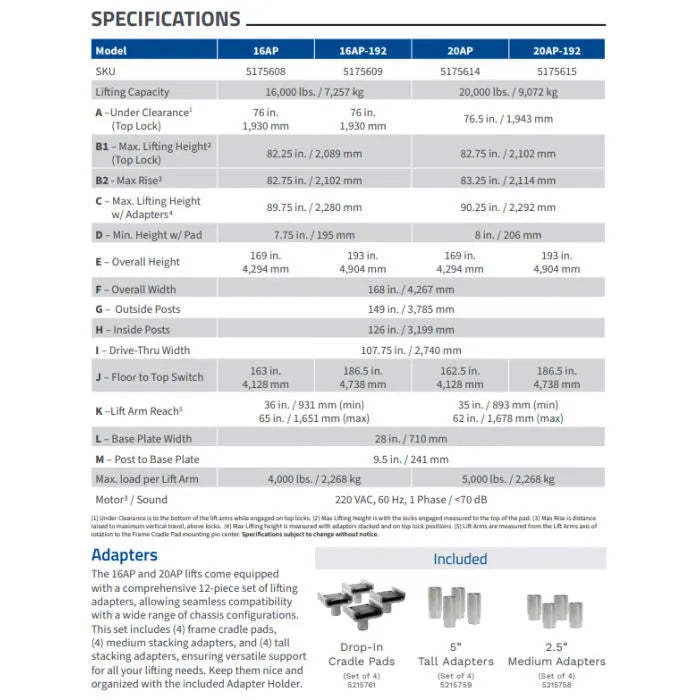 BendPak 16AP Clearfloor High-Rise Two Post Lift