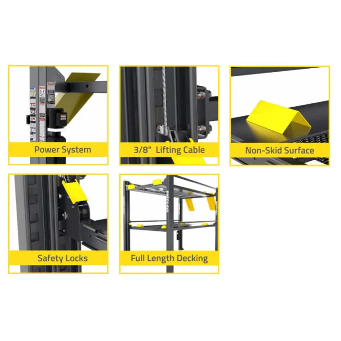 BendPak HD-973PX Tri-Level Parking Lift Extended