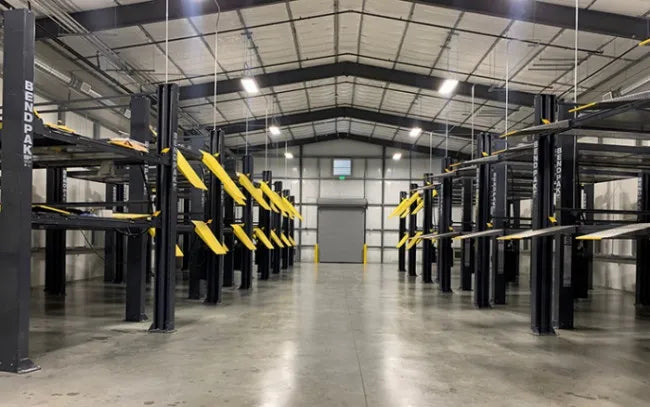 BendPak HD-973PX Tri-Level Parking Lift Extended