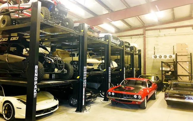 BendPak HD-973PX Tri-Level Parking Lift Extended