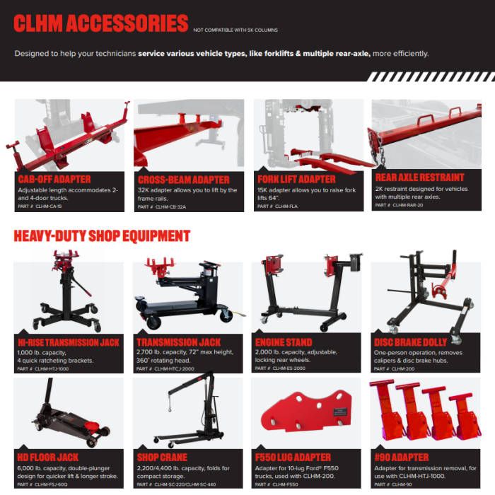 Challenger Lifts CLHM-190 Heavy-Duty Mobile Column Lifts Set of 4