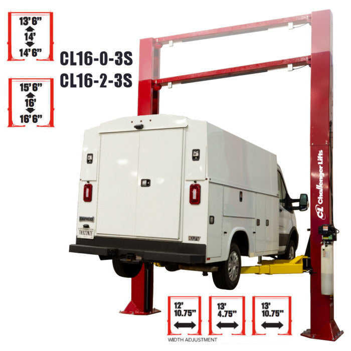 Challenger Lifts CL16-3S Heavy-Duty Two Post Lift