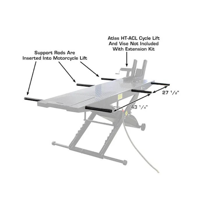 Atlas Side Extension Kit for ACL Motorcycle Lift