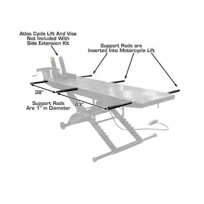Atlas Side Extension Kit for CycleLift Motorcycle Lift