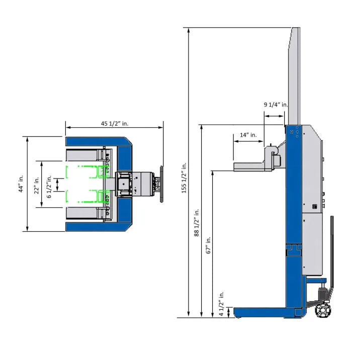 iDEAL MSC-13K-B-226 Mobile Column Vehicle Lifts Set of 2