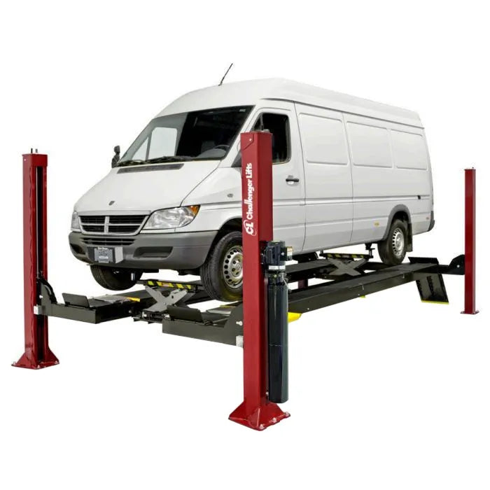 Challenger Lifts 4115XFX Four Post Lift Closed Front Flat Deck Long