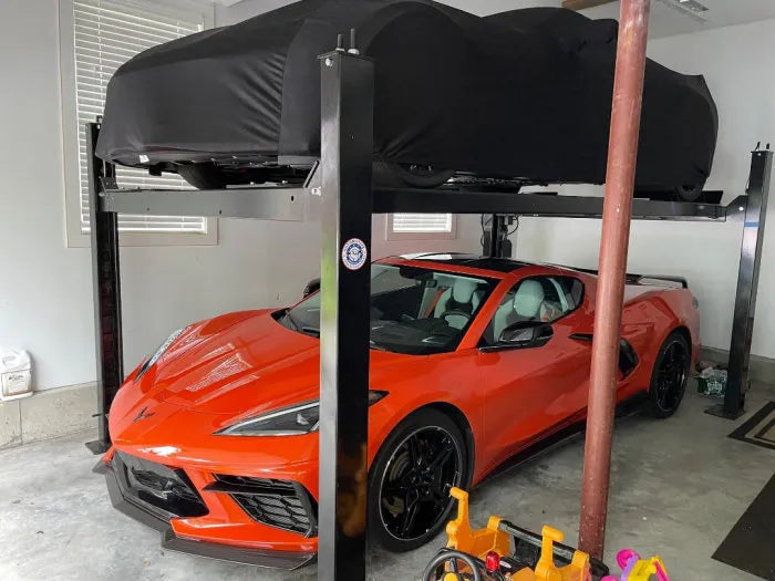 Challenger Lifts CL4P9W Home Storage Four Post Lift Extended Width