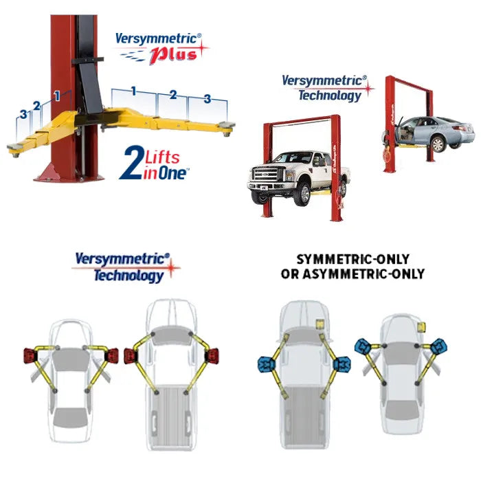 Challenger Lifts CL10AV3 Versymmetric Adjustable 143" Two Post Lift