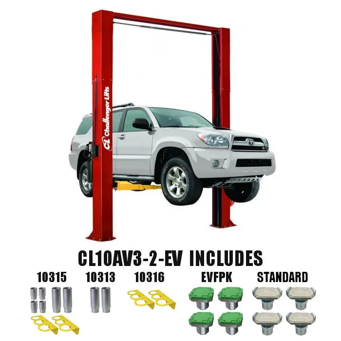 Challenger Lifts CL10AV3-2 Versymmetric Adjustable 164" Two Post Lift