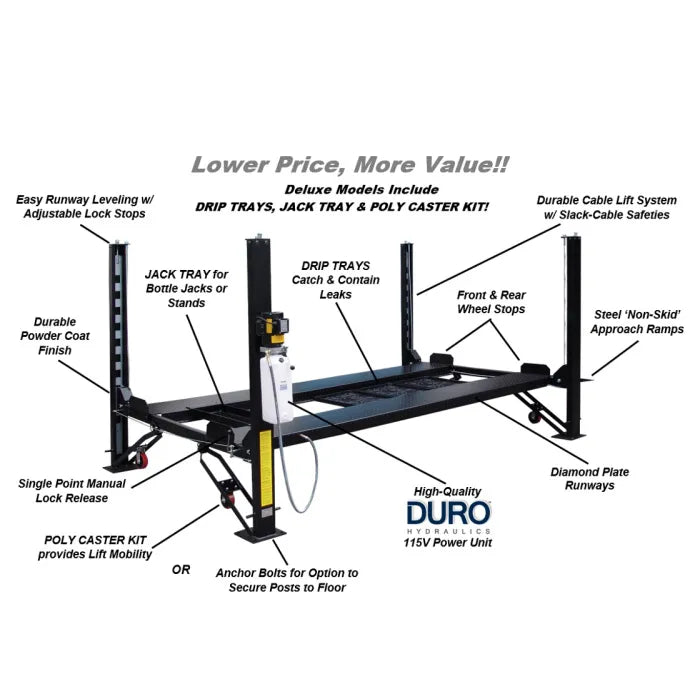 Tuxedo FP8K-DX Four Post Garage Lift
