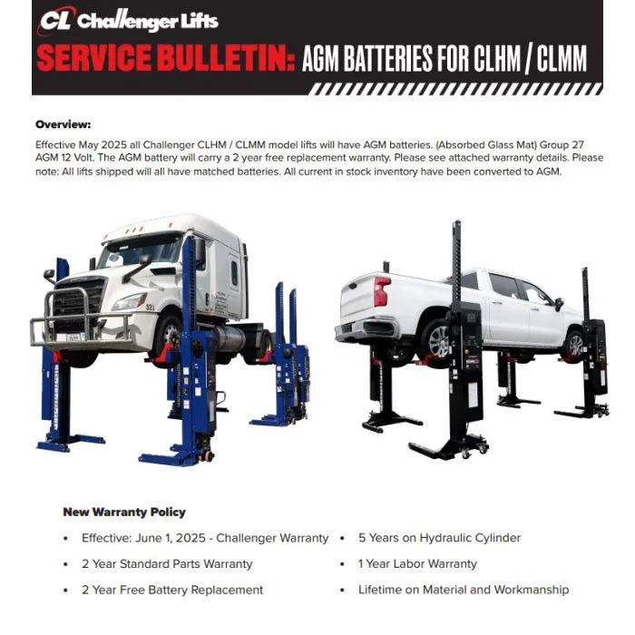 Challenger Lifts CLHM-140 Heavy-Duty Mobile Column Lifts Set of 4