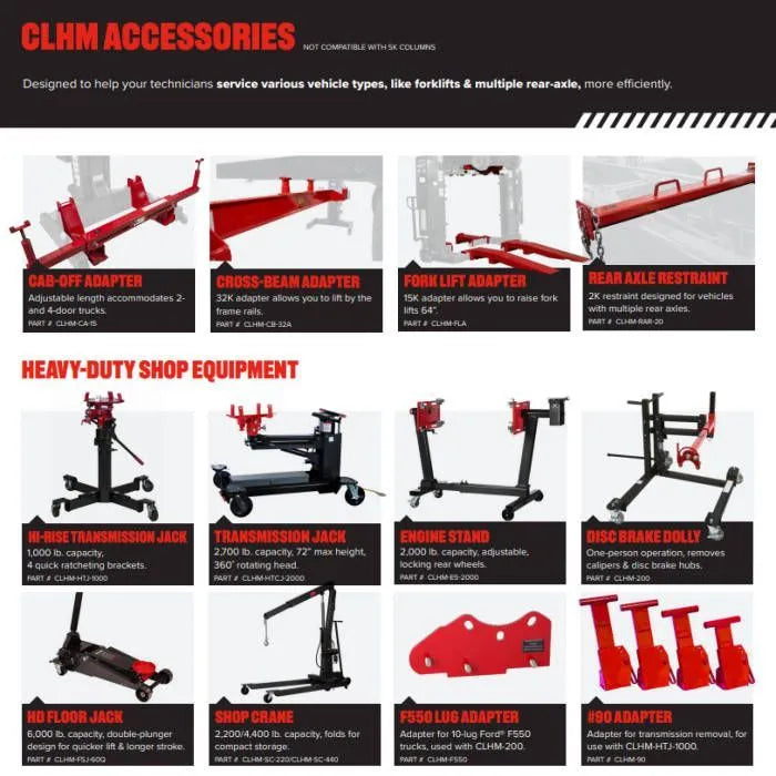 Challenger Lifts CLMM-5000 Wireless Mobile Column Lifts Set of 4