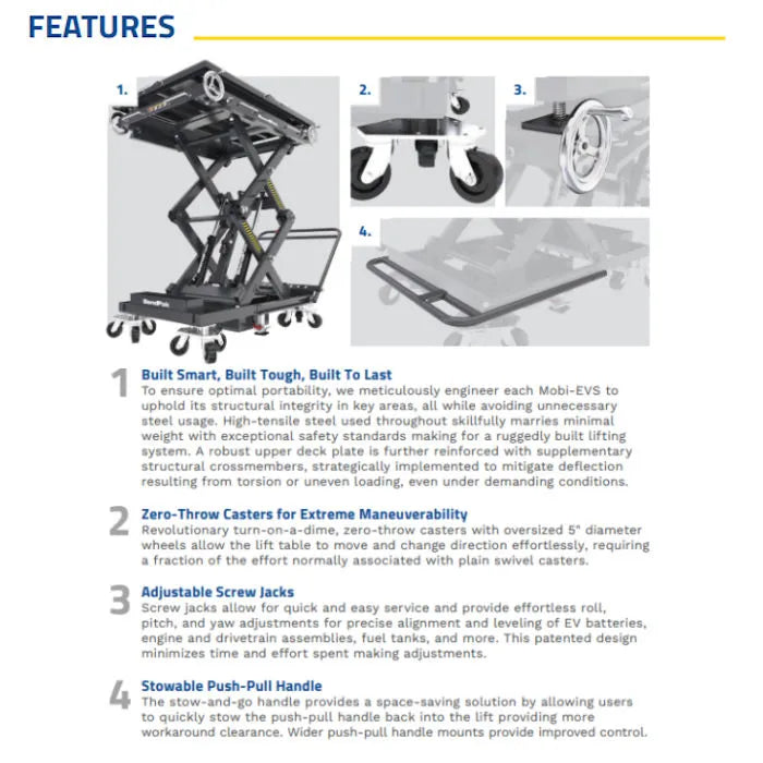 BendPak EVS3000 EV Battery and Powertrain Lift Table