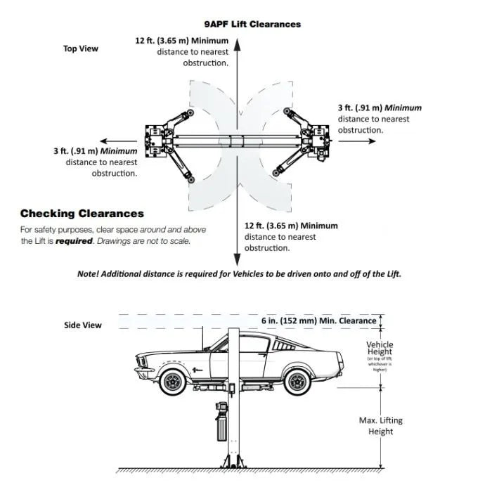 BendPak 9APF Floorplate Chain-Over Two Post Lift