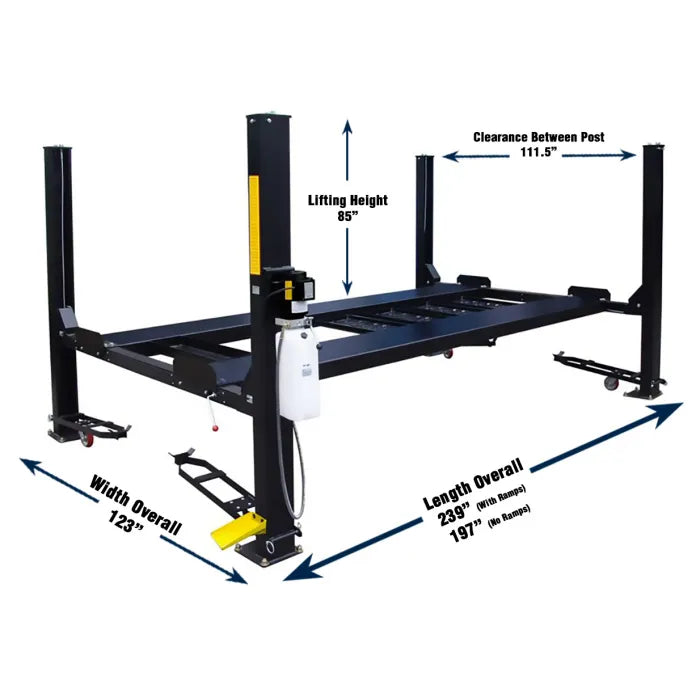 ASEplatinum WH9K-DX-XLT Four Post Vehicle Lift