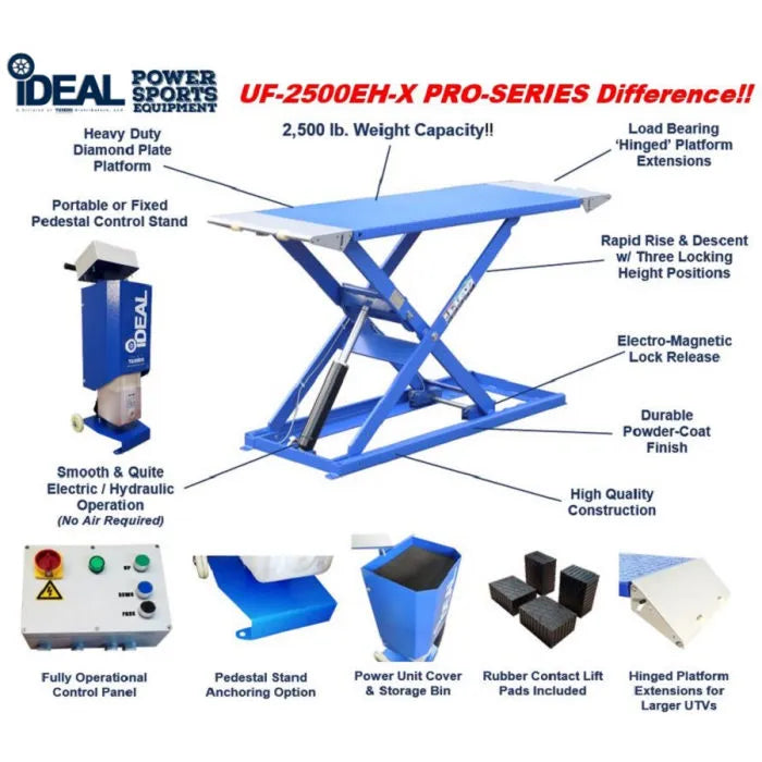 iDEAL UF-2500EH-X Pro Series Frame Engaging UTV ATV Lift