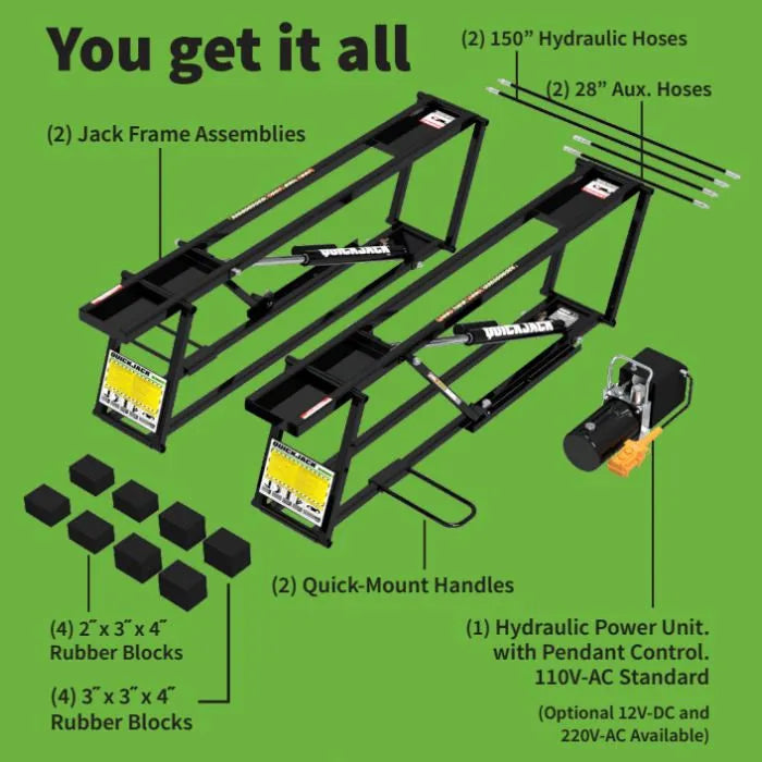Ranger QuickJack 8000TLX Extended Portable Truck Lift System