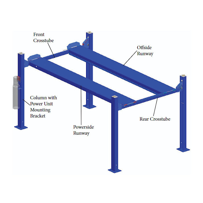 TCE QJY4040-DS 9K Four Post Parking Lift
