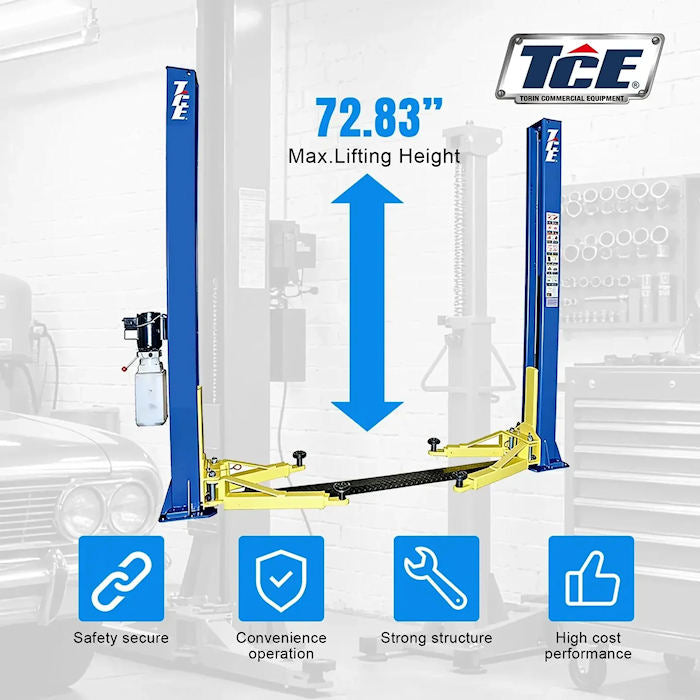TCE TRJR-245LC 10K Floor Plate Two Post Lift