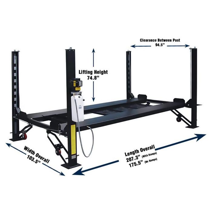 Tuxedo FP8K-DX Four Post Garage Lift