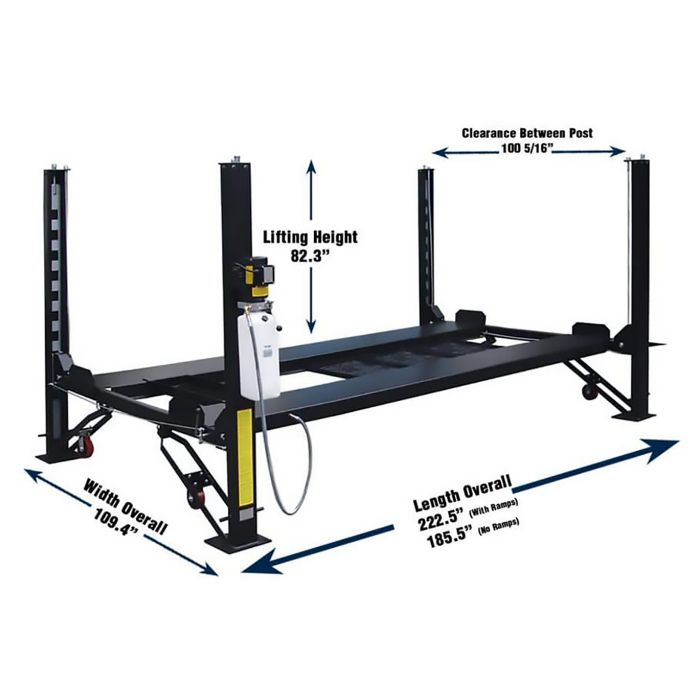 ASEplatinum WH8K-DX-XLT Extended Four Post Auto Lift